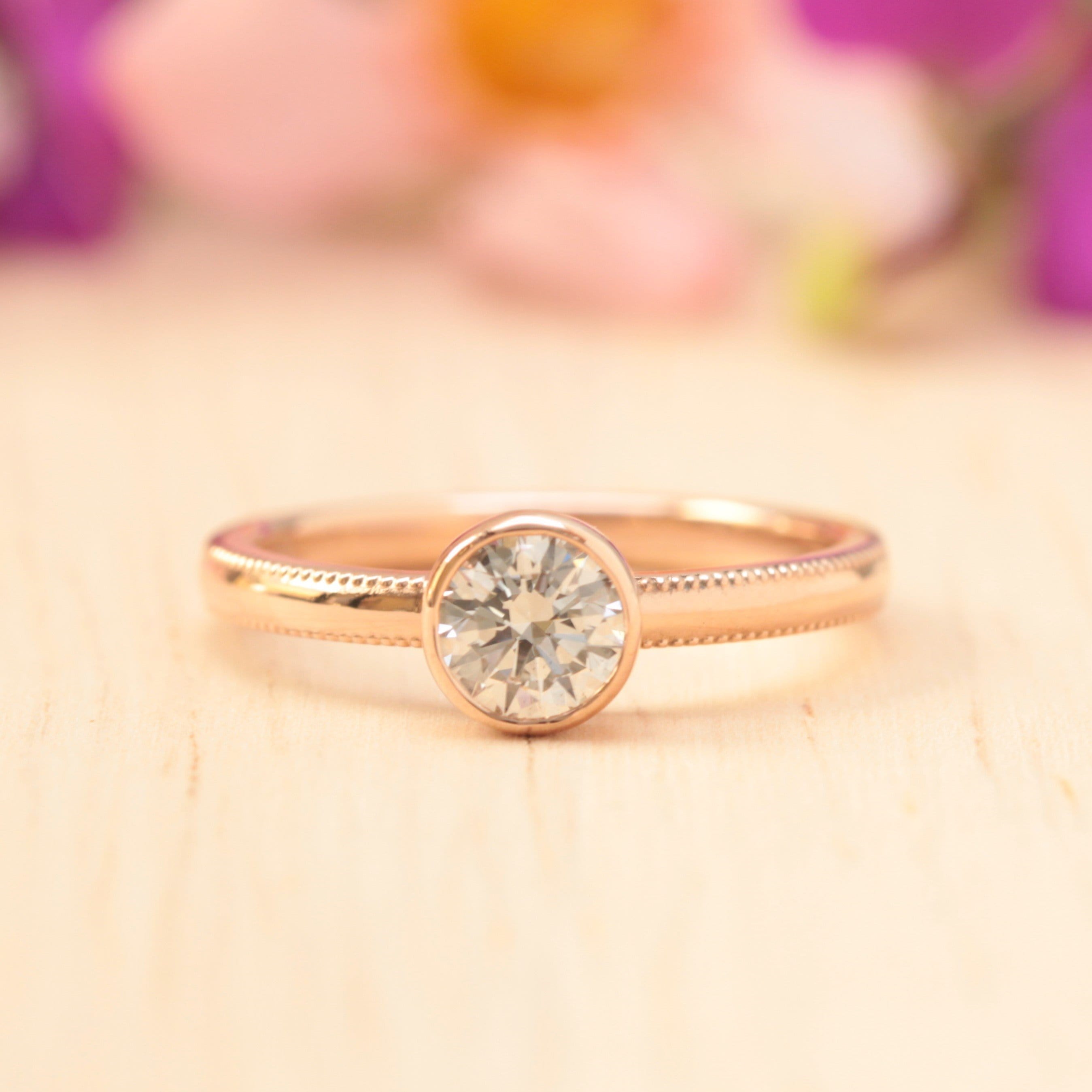 Black and rose gold engagement deals rings