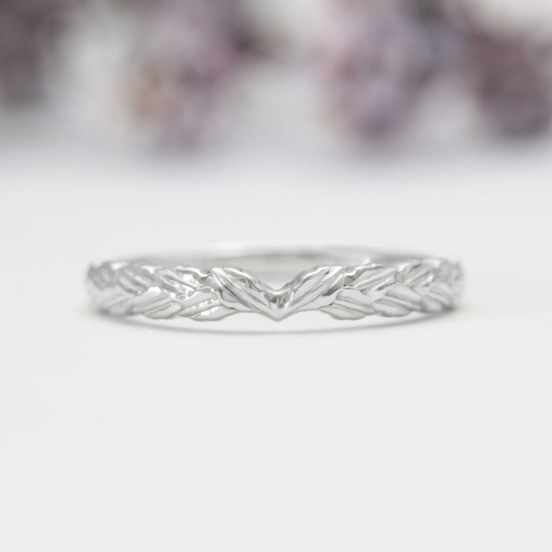 Bay Laurel Leaf Wedding Ring - Vinny & Charles