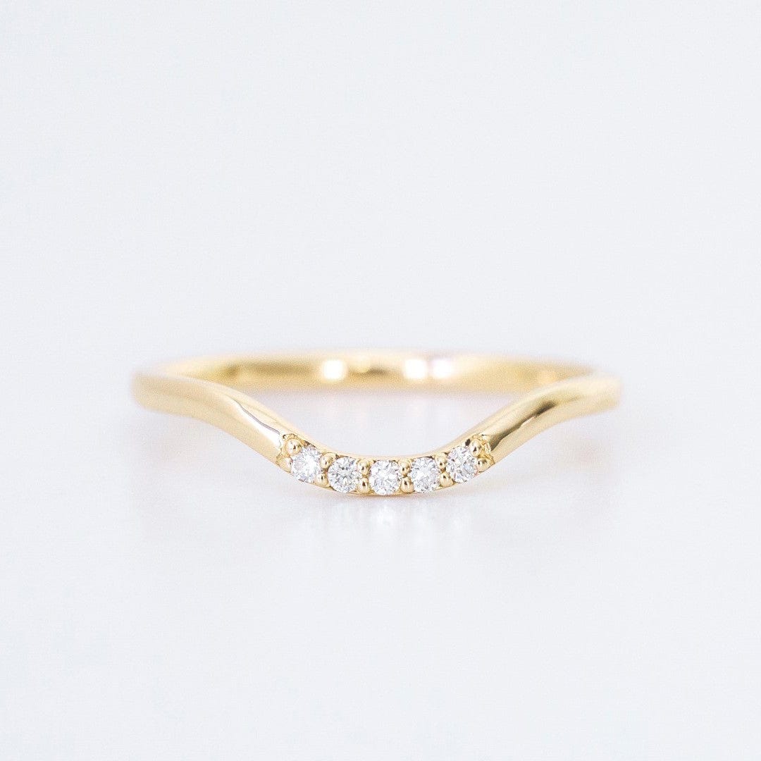 Curved Diamond Wedding Band - Vinny & Charles