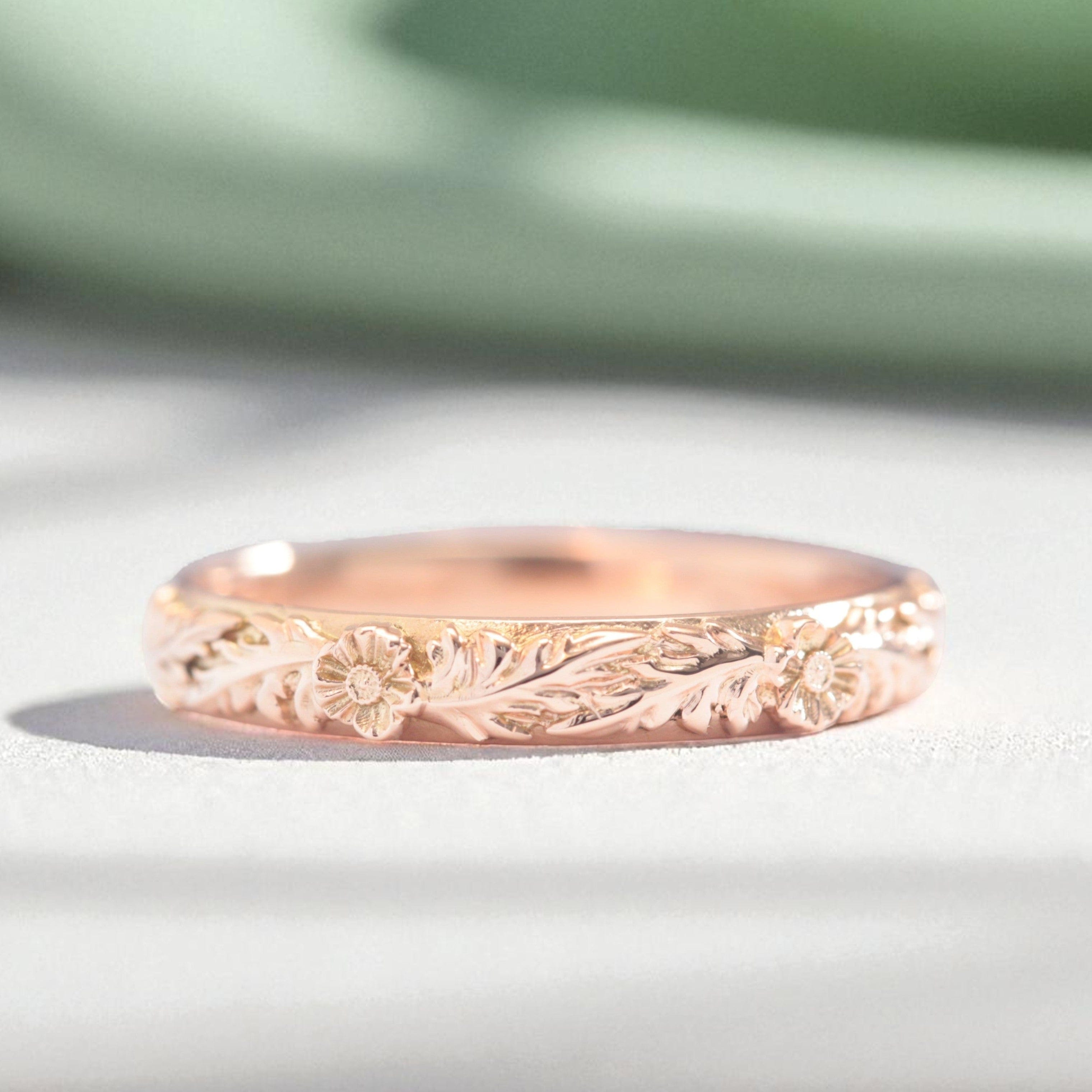 duo-poppy-leaf-flower-wedding-ring-rose-gold