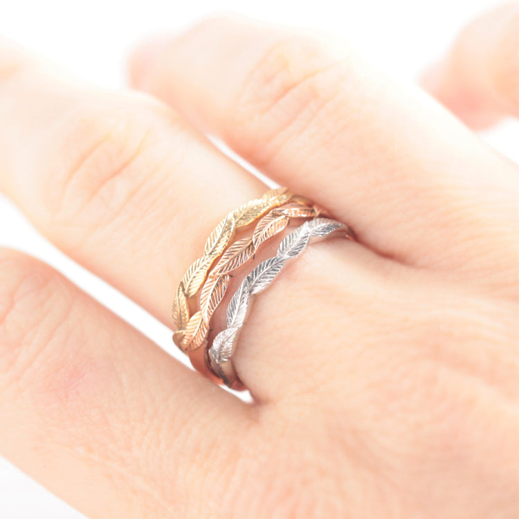 Gold Leaf Wedding Ring - Vinny & Charles