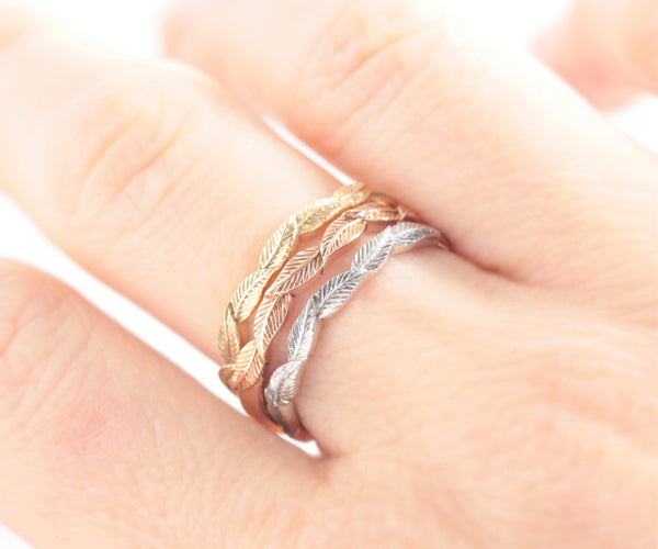 Gold Leaf Wedding Ring - Vinny & Charles