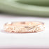 trio poppy flower leaf wedding ring
