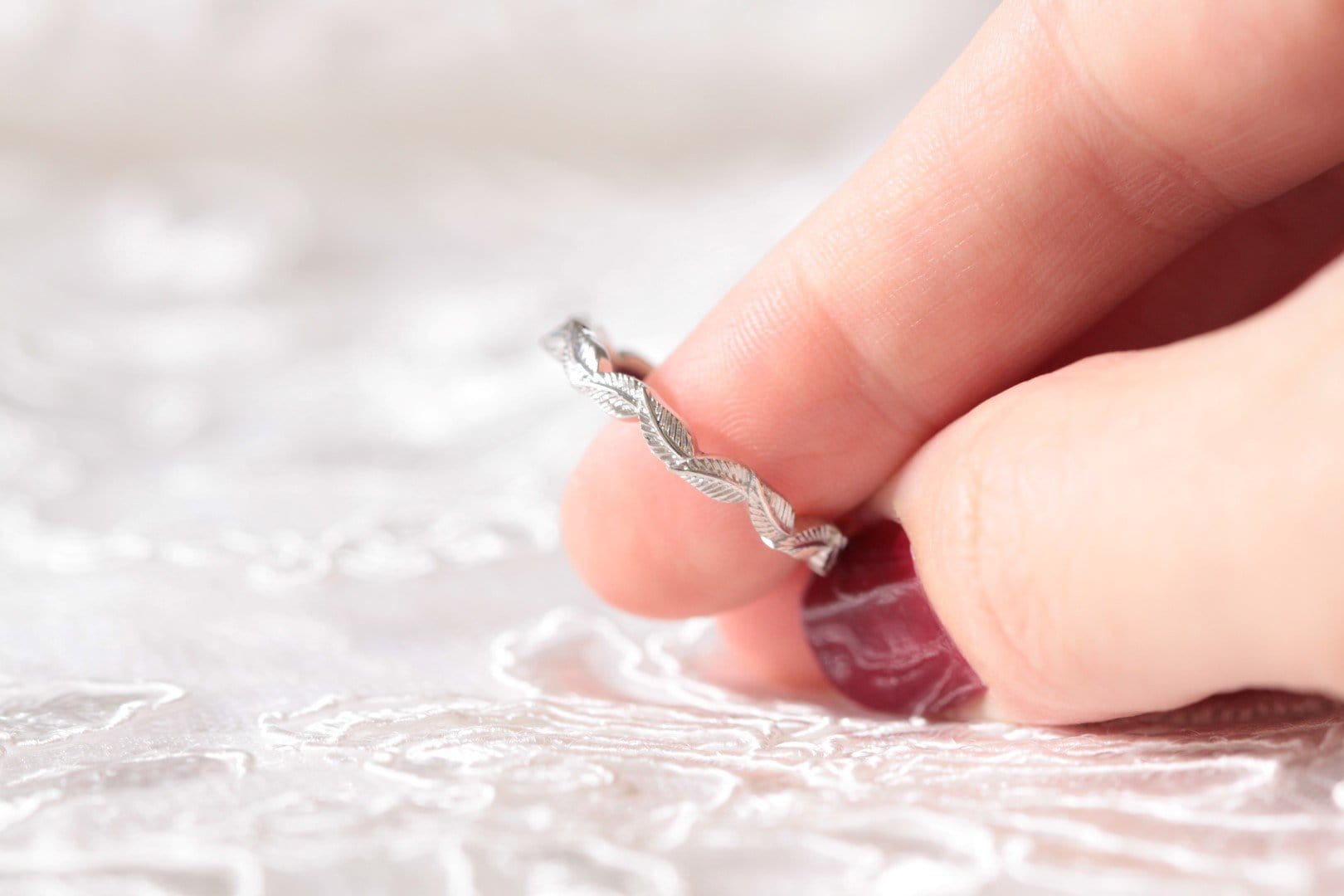 Eternity Leaf Wedding Ring - Vinny & Charles