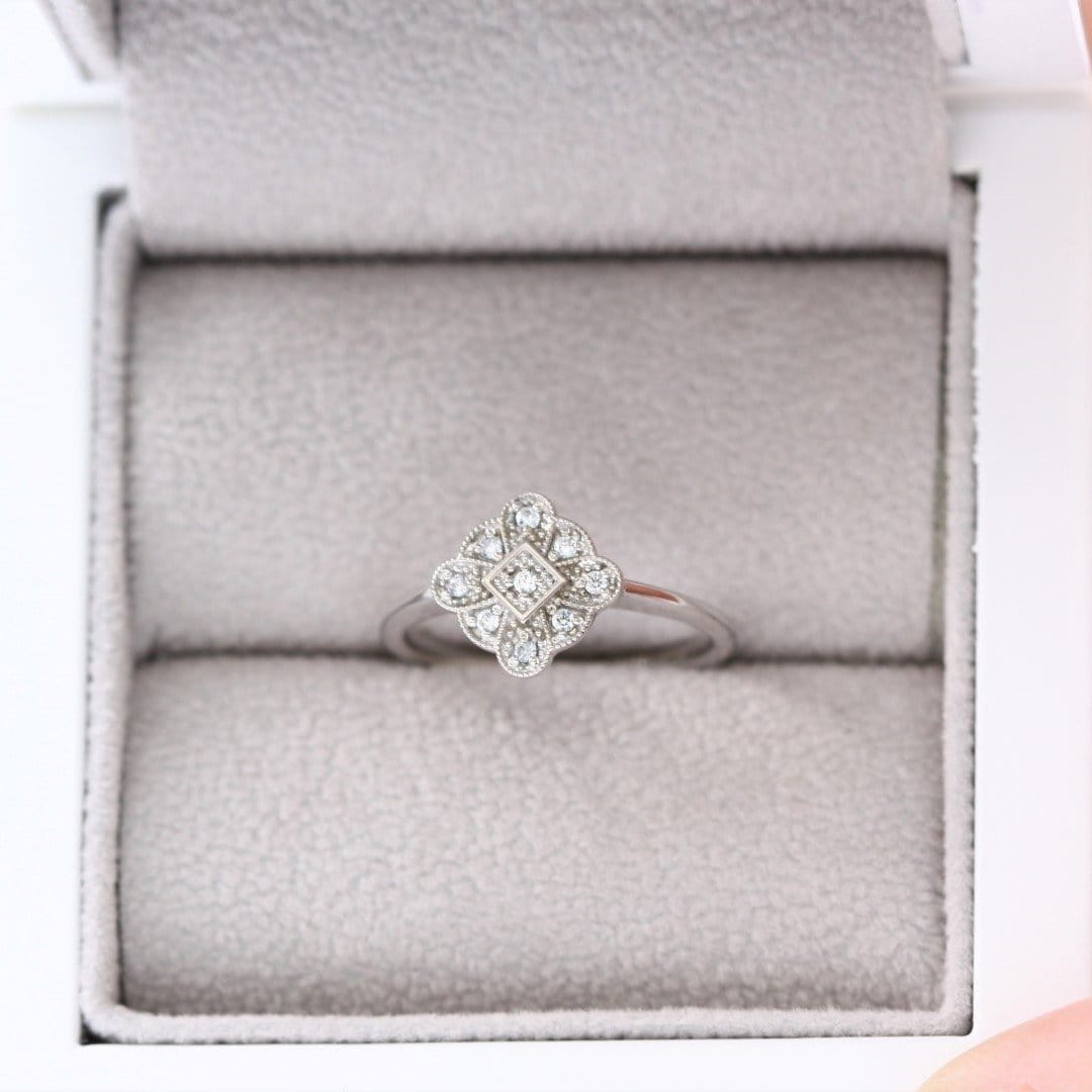 Vintage moissanite engagement ring - Vinny & Charles