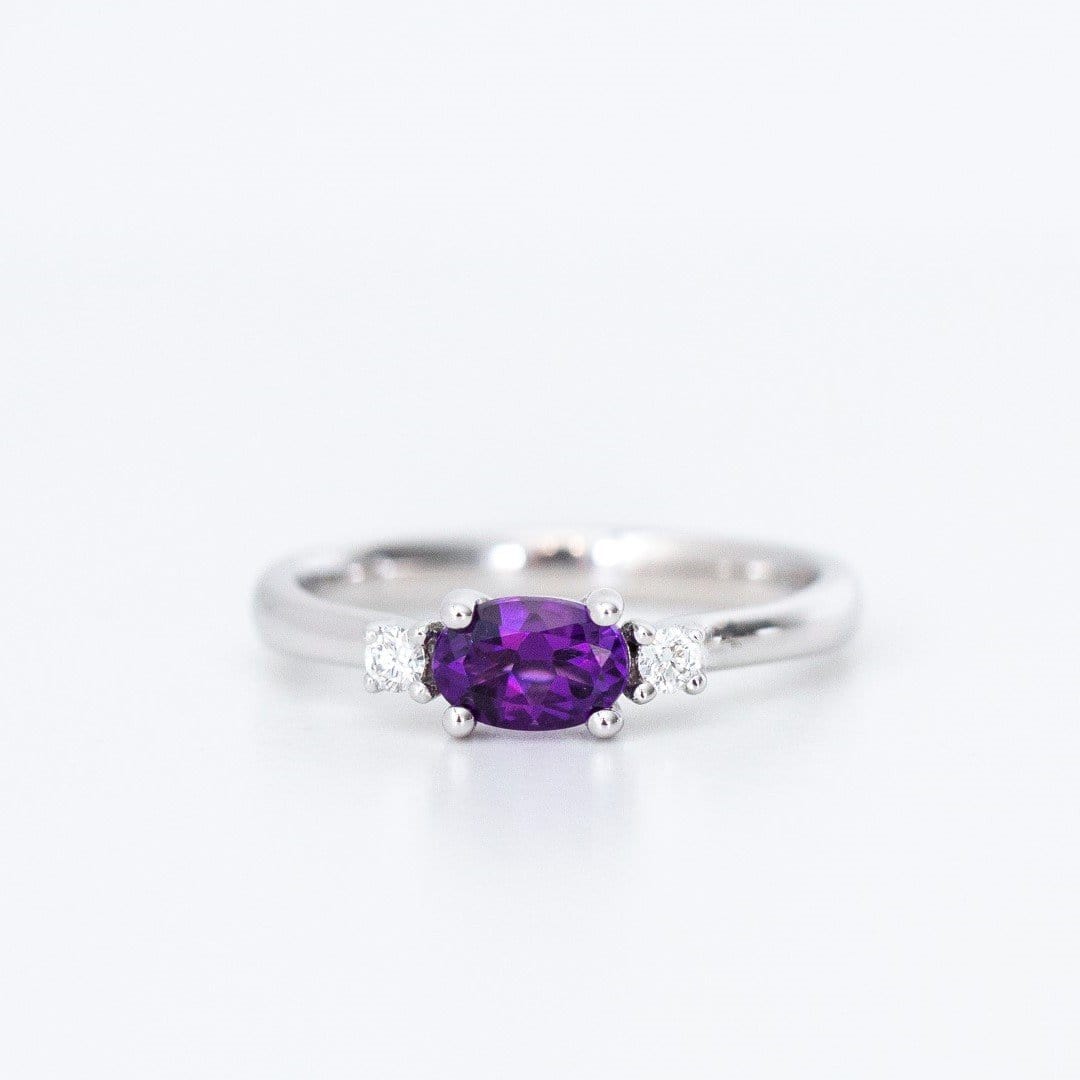 Amethyst Diamond Engagement Ring - Vinny & Charles