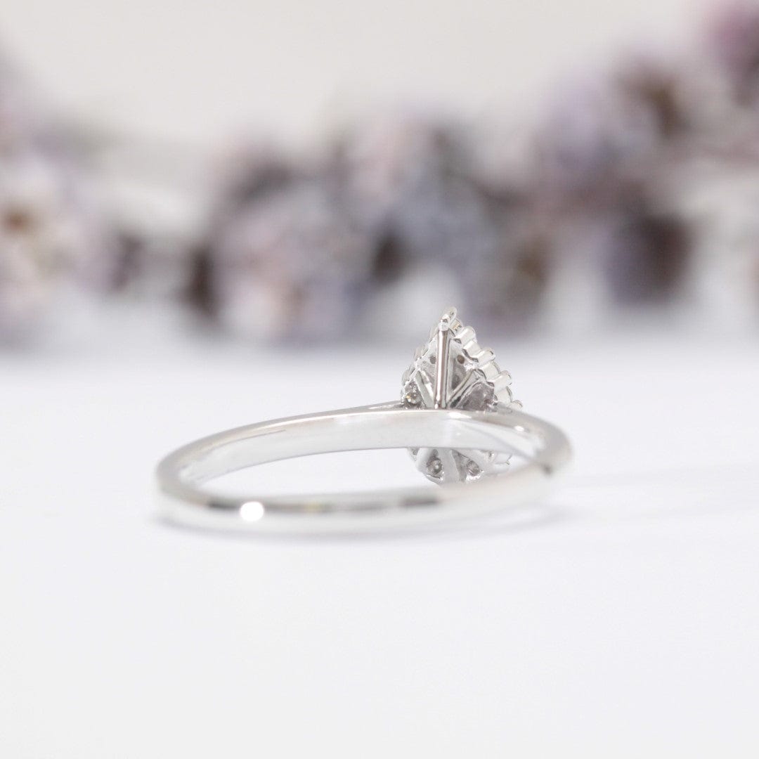 Pear Alexandrite Halo Engagement Ring - Vinny & Charles