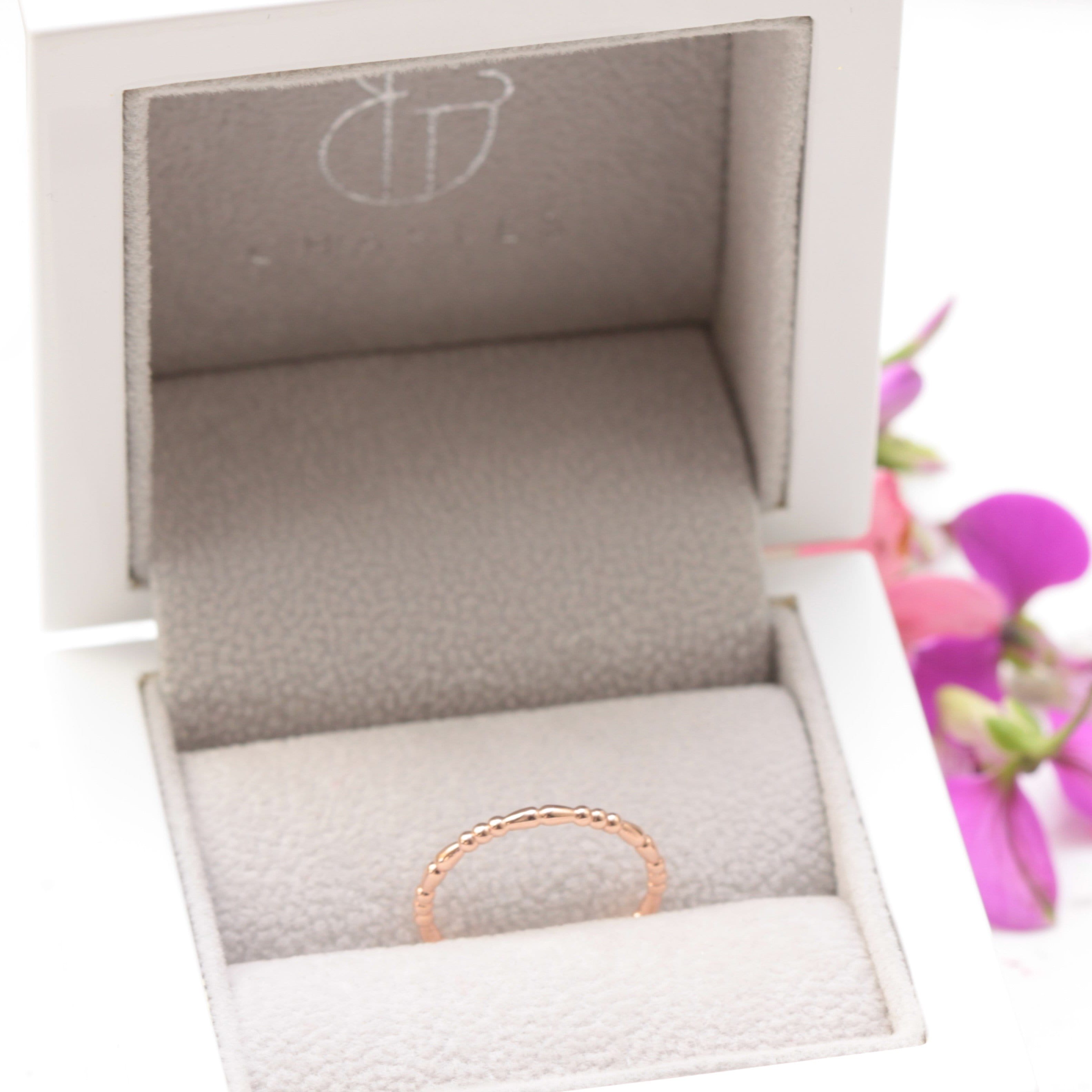 Beaded Stacking Wedding Ring - Vinny & Charles