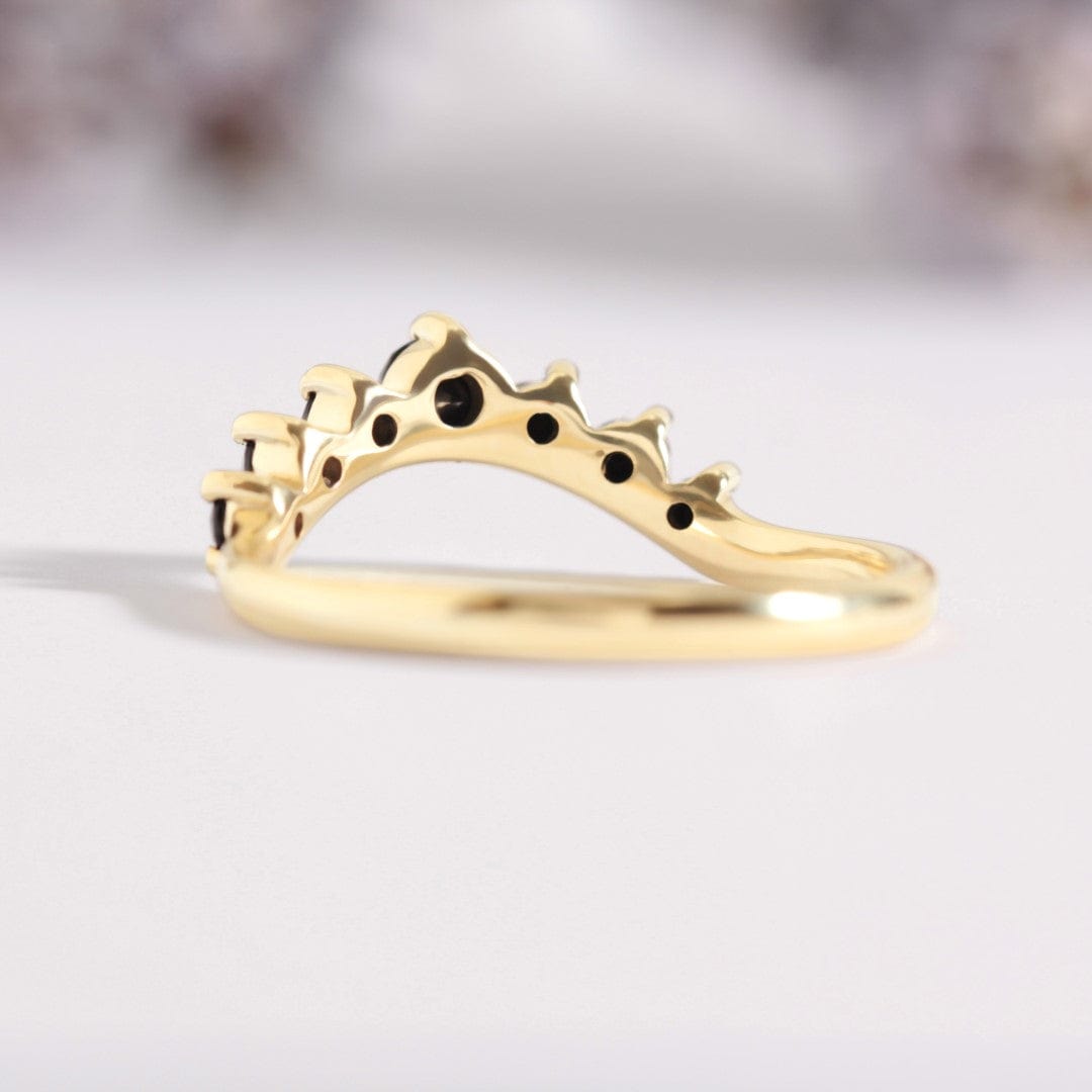 Black Diamond Crown Wedding Band - Vinny & Charles