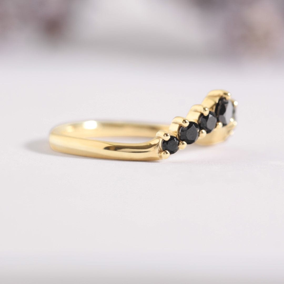 Black Diamond Crown Wedding Band - Vinny & Charles