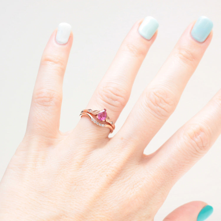 Curved Diamond Wedding Band - Vinny & Charles