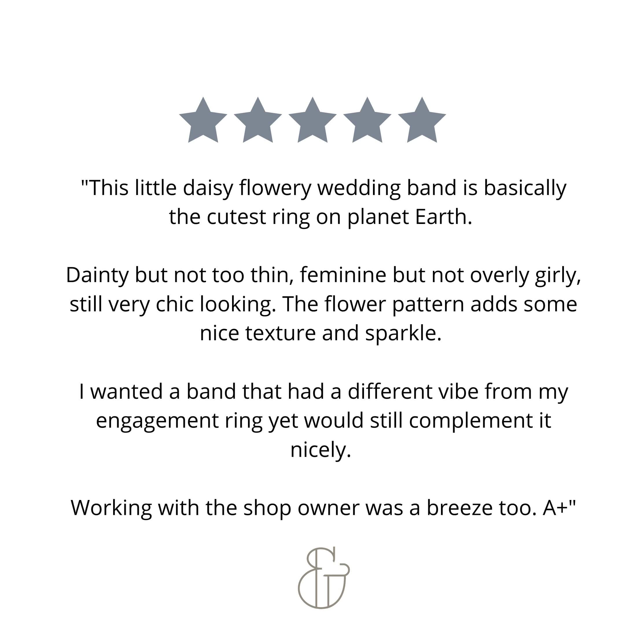 Daisy eternity wedding ring - Vinny & Charles