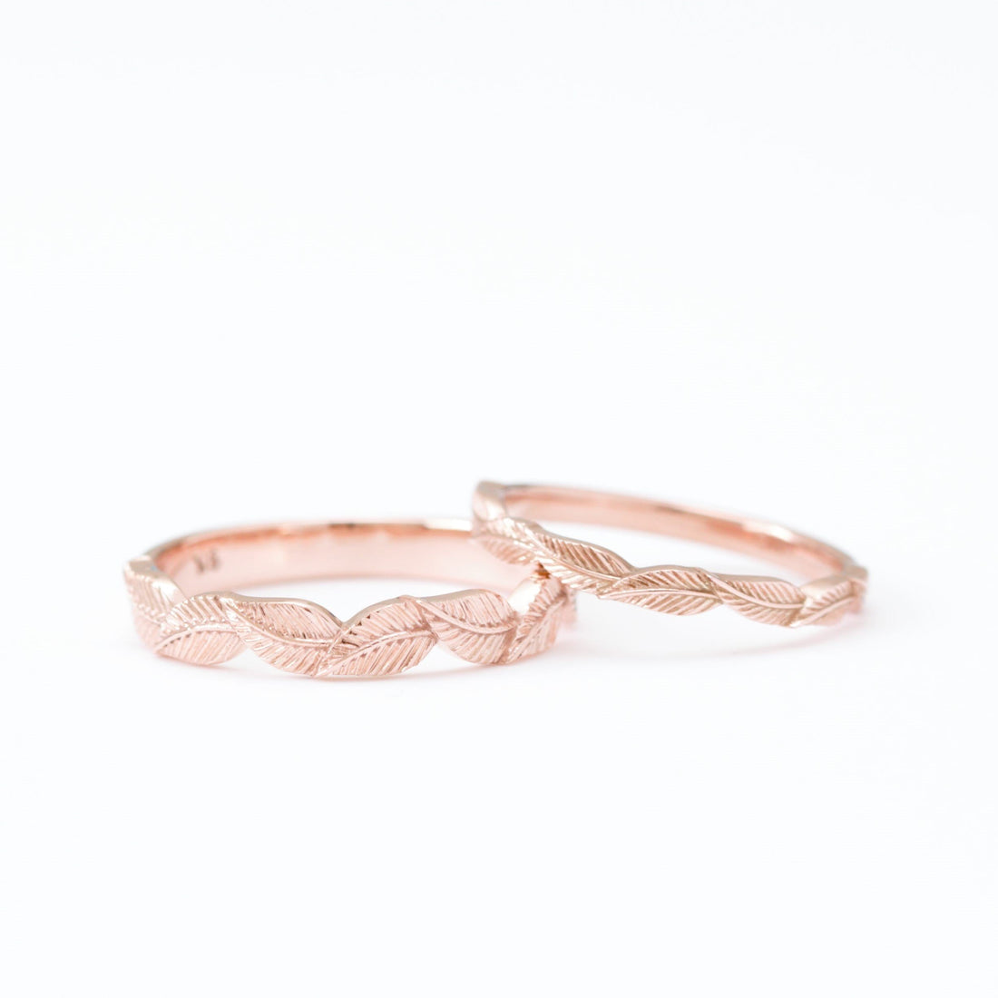 Wide Leaf Wedding Ring - Vinny & Charles