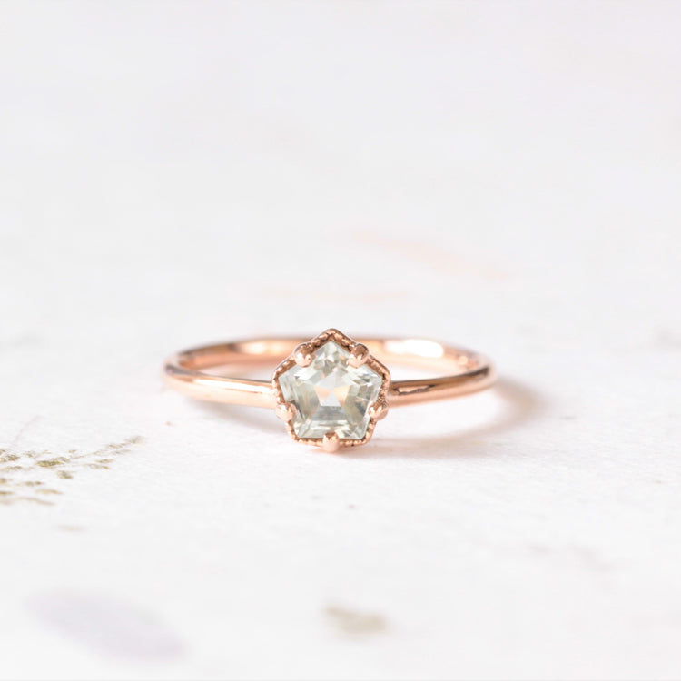 Green amethyst engagement ring - Vinny & Charles
