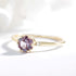 Hexagon Alexandrite and diamond engagement ring - Vinny & Charles