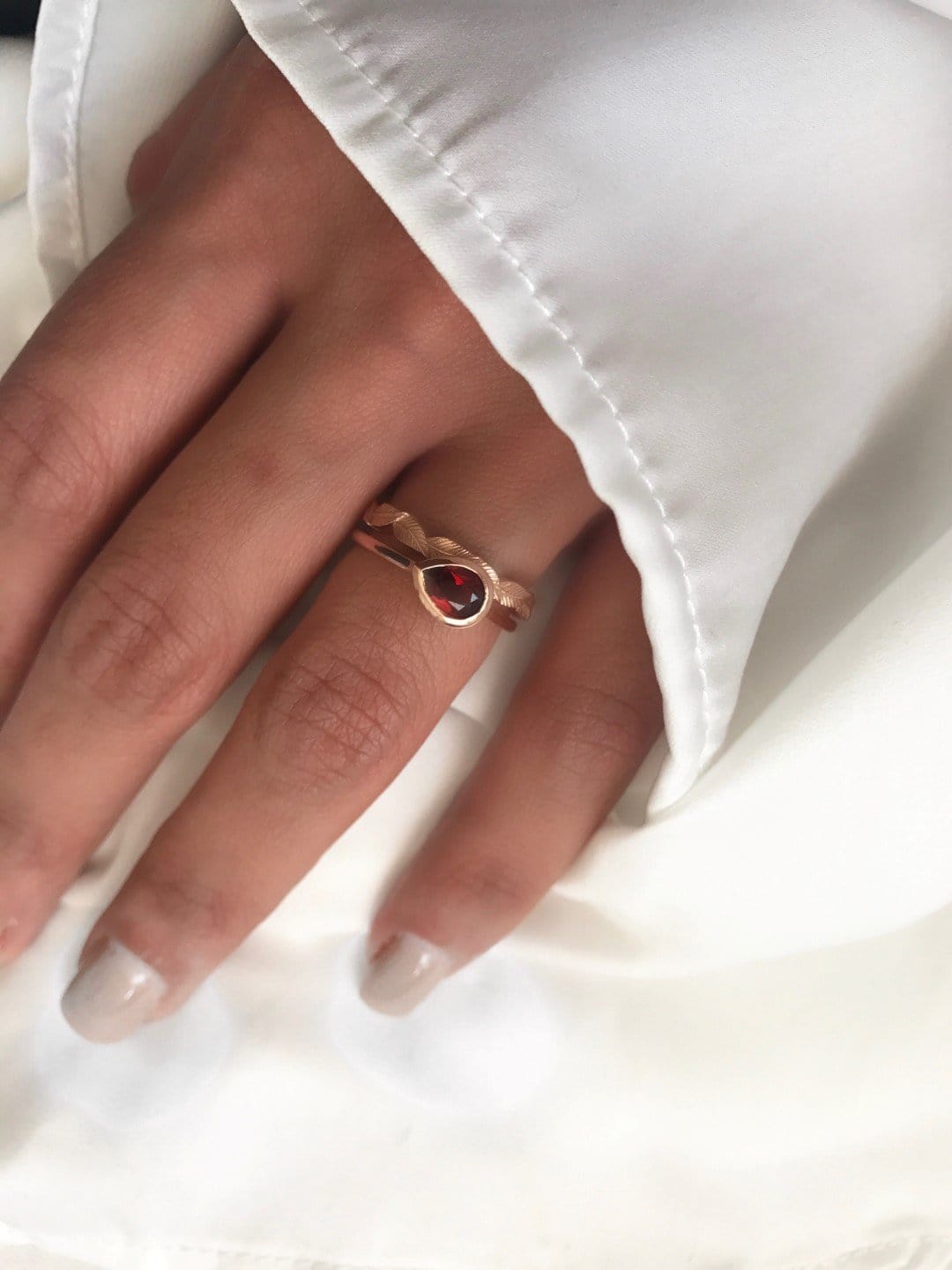 Gold Leaf Wedding Ring - Vinny & Charles