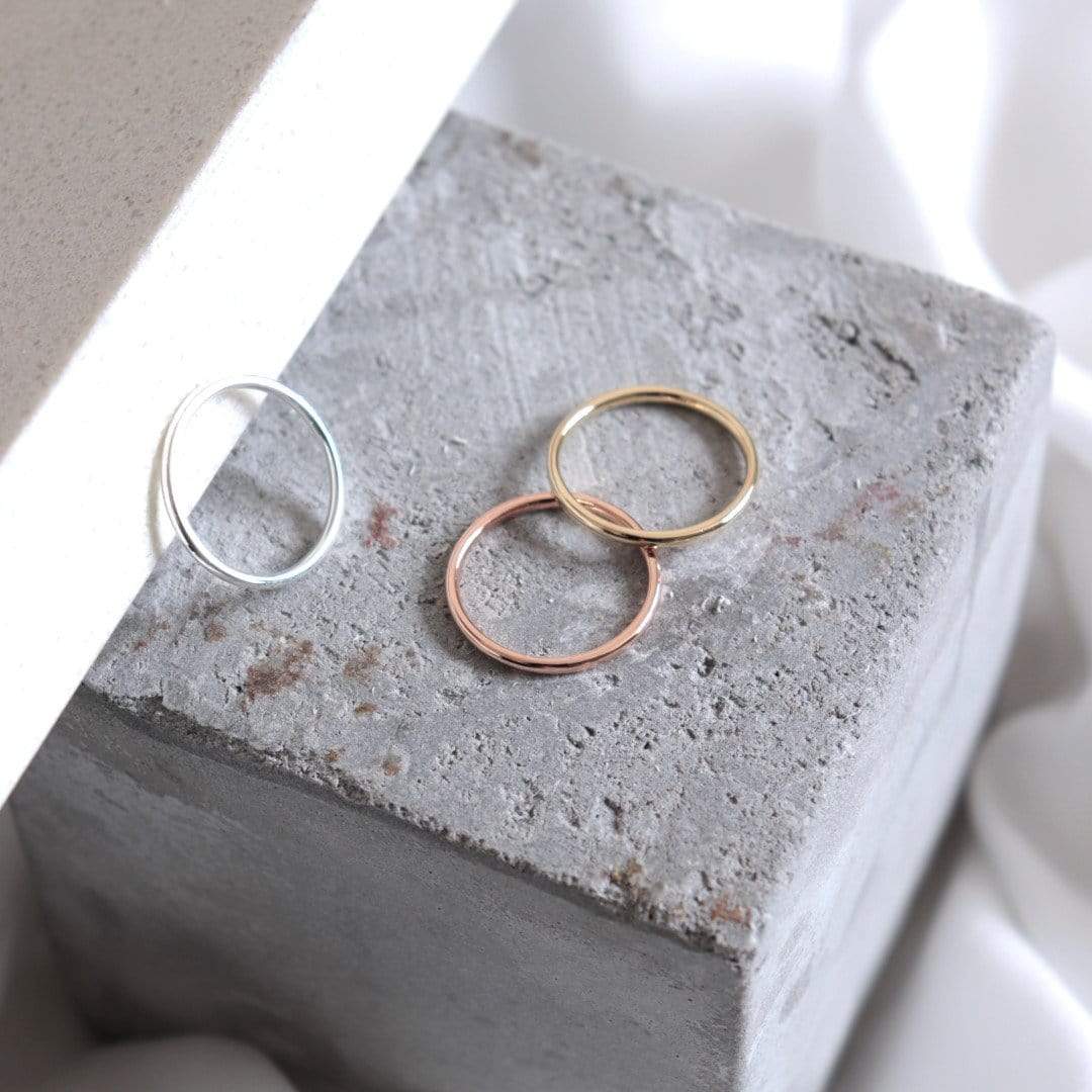 14k gold stacking wedding ring - Vinny & Charles