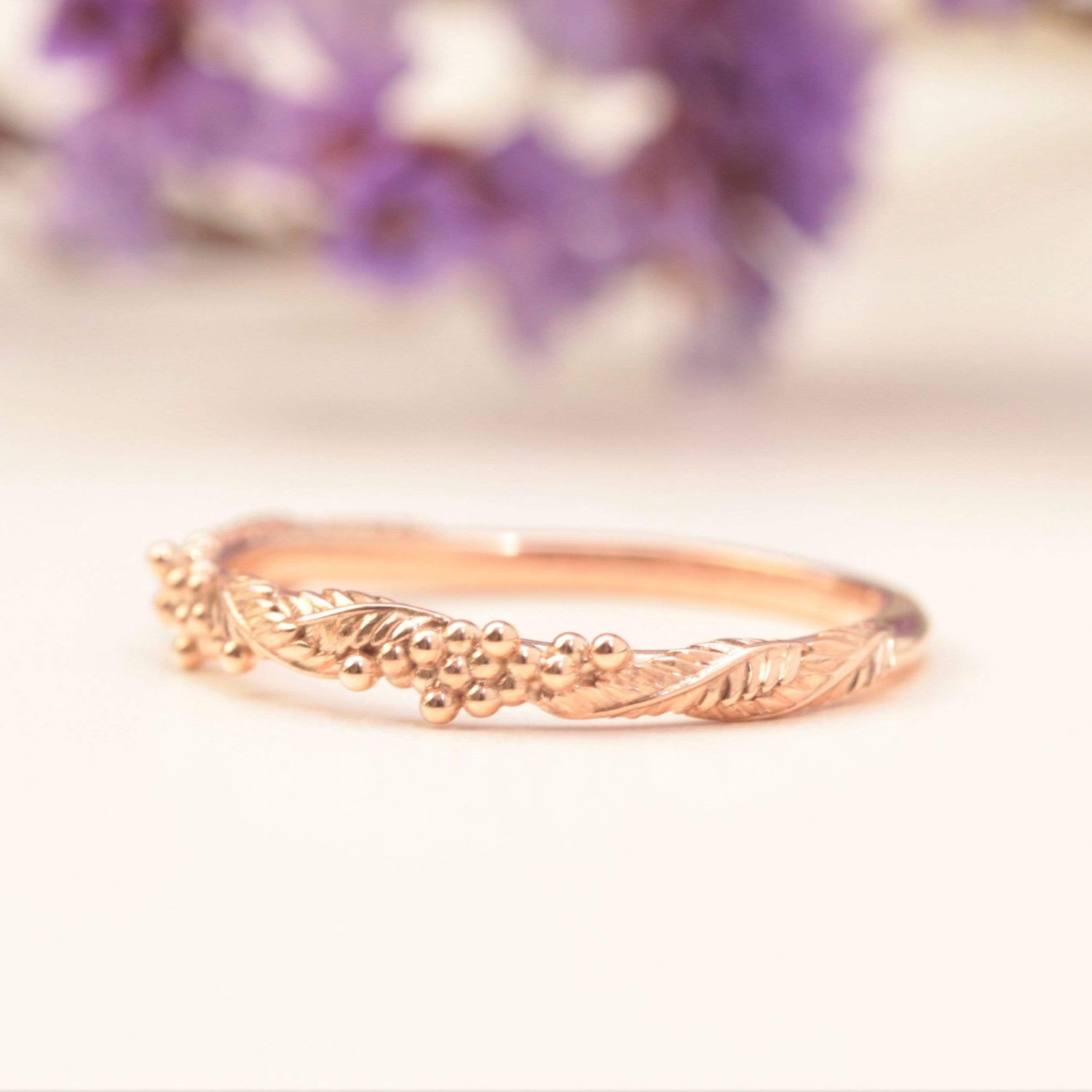 Wattle Leaf Wedding Ring - Vinny & Charles