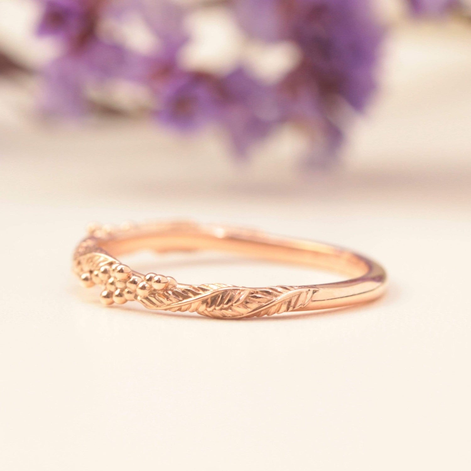 Wattle Leaf Wedding Ring - Vinny & Charles