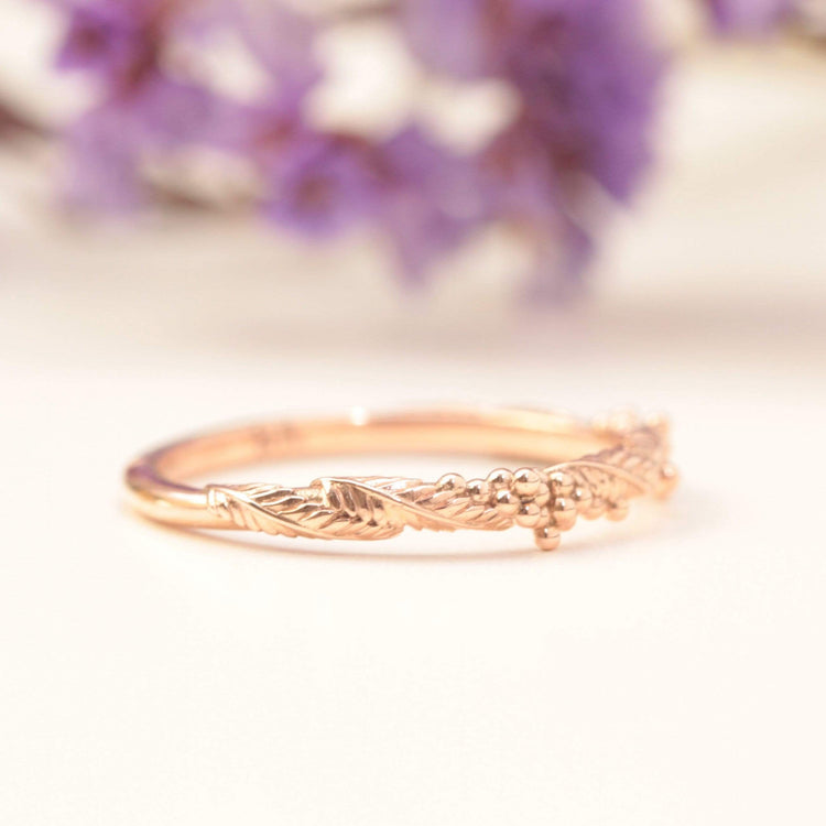 Wattle Leaf Wedding Ring - Vinny & Charles