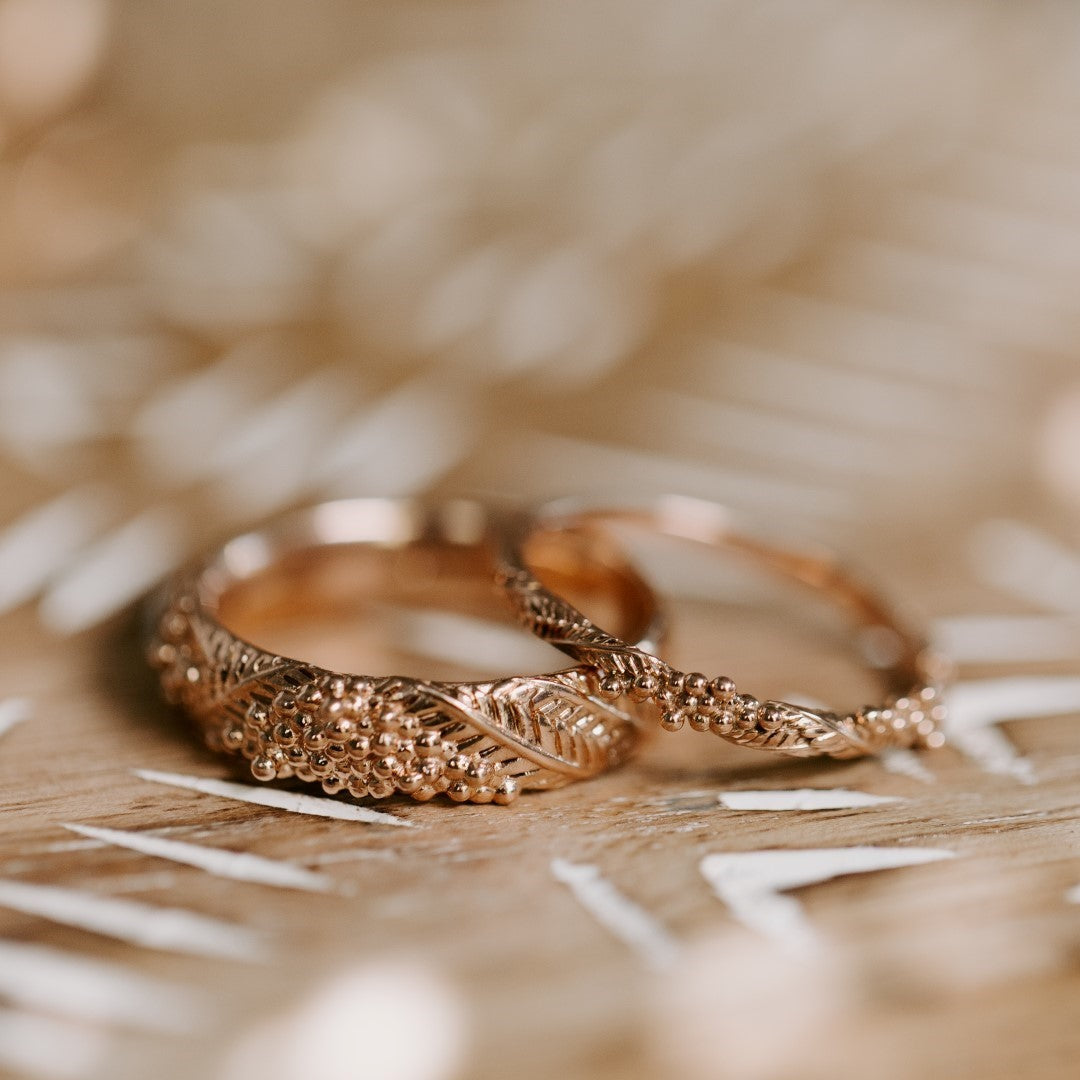 nature inspired wedding rings