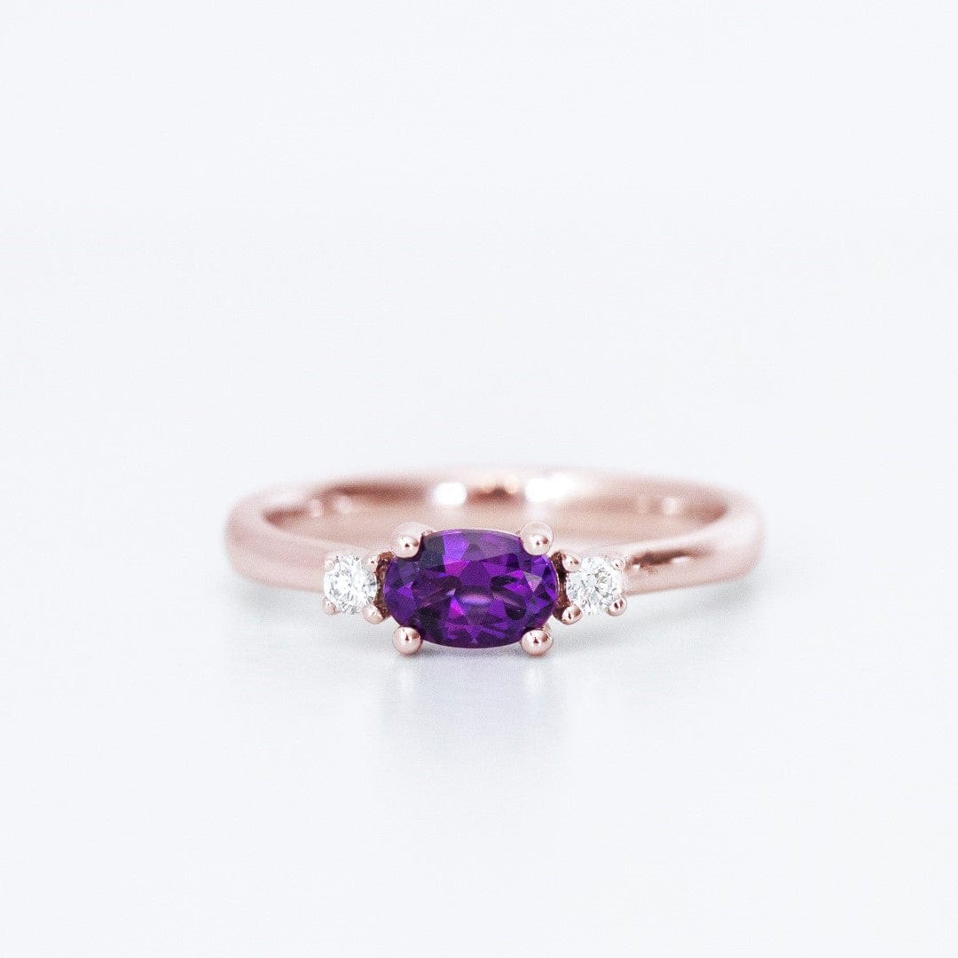 Amethyst Diamond Engagement Ring - Vinny &amp; Charles