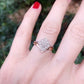 chevron diamond wedding ring rose gold