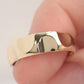 gents yellow gold faceted wedding band