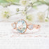 aquamarine leaf engagement ring