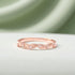 rose gold diamond leaf gold wedding band