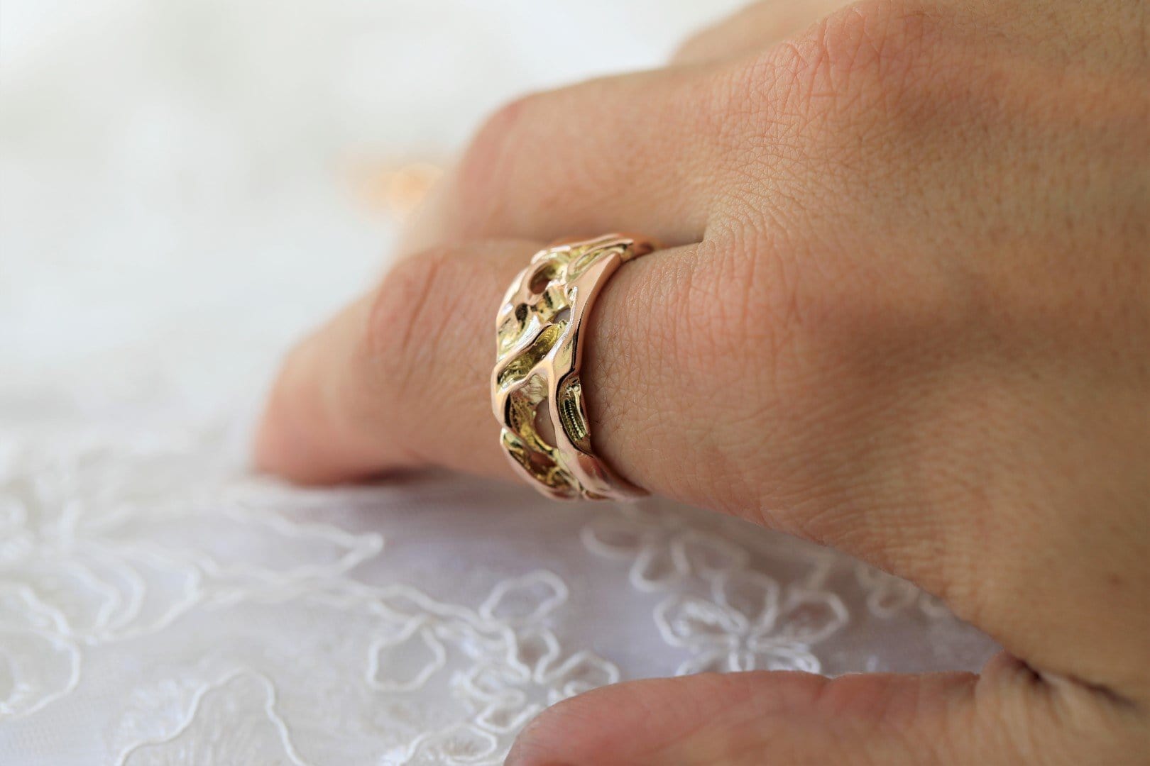 Rustic Mens Wedding Ring - Vinny &amp; Charles