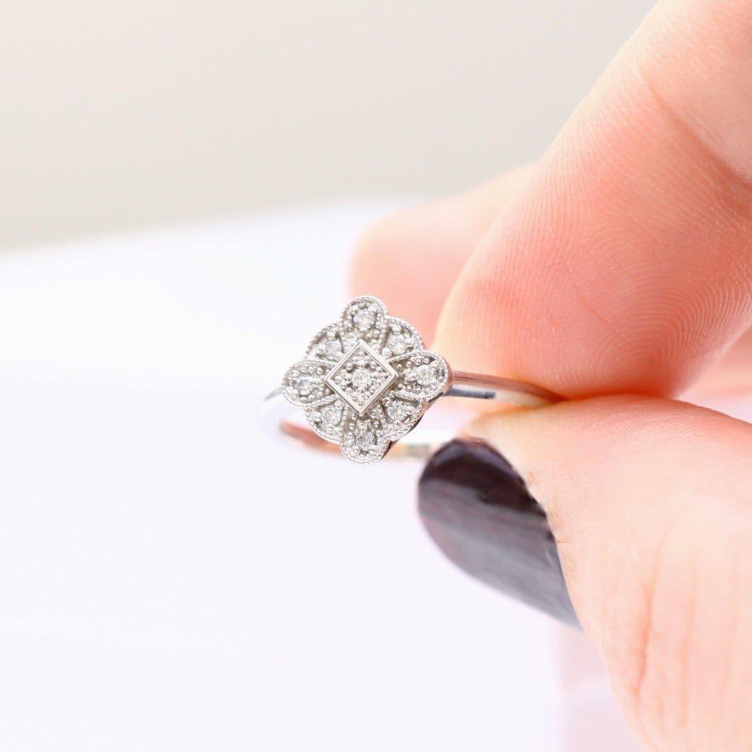 Vintage moissanite engagement ring - Vinny &amp; Charles