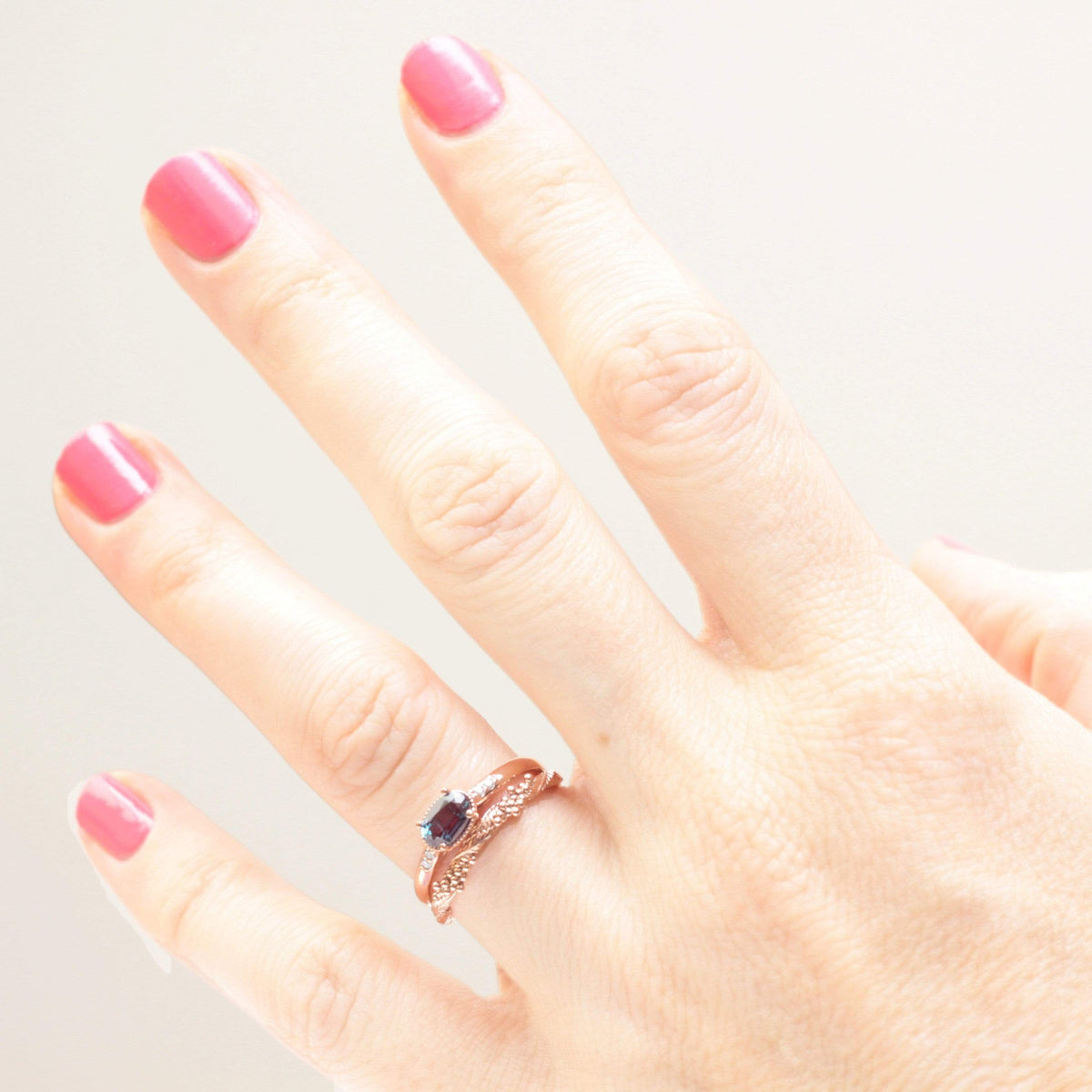 Wattle Wedding Band Leaves