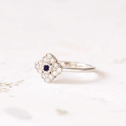 Antique style alexandrite engagement ring - Vinny &amp; Charles