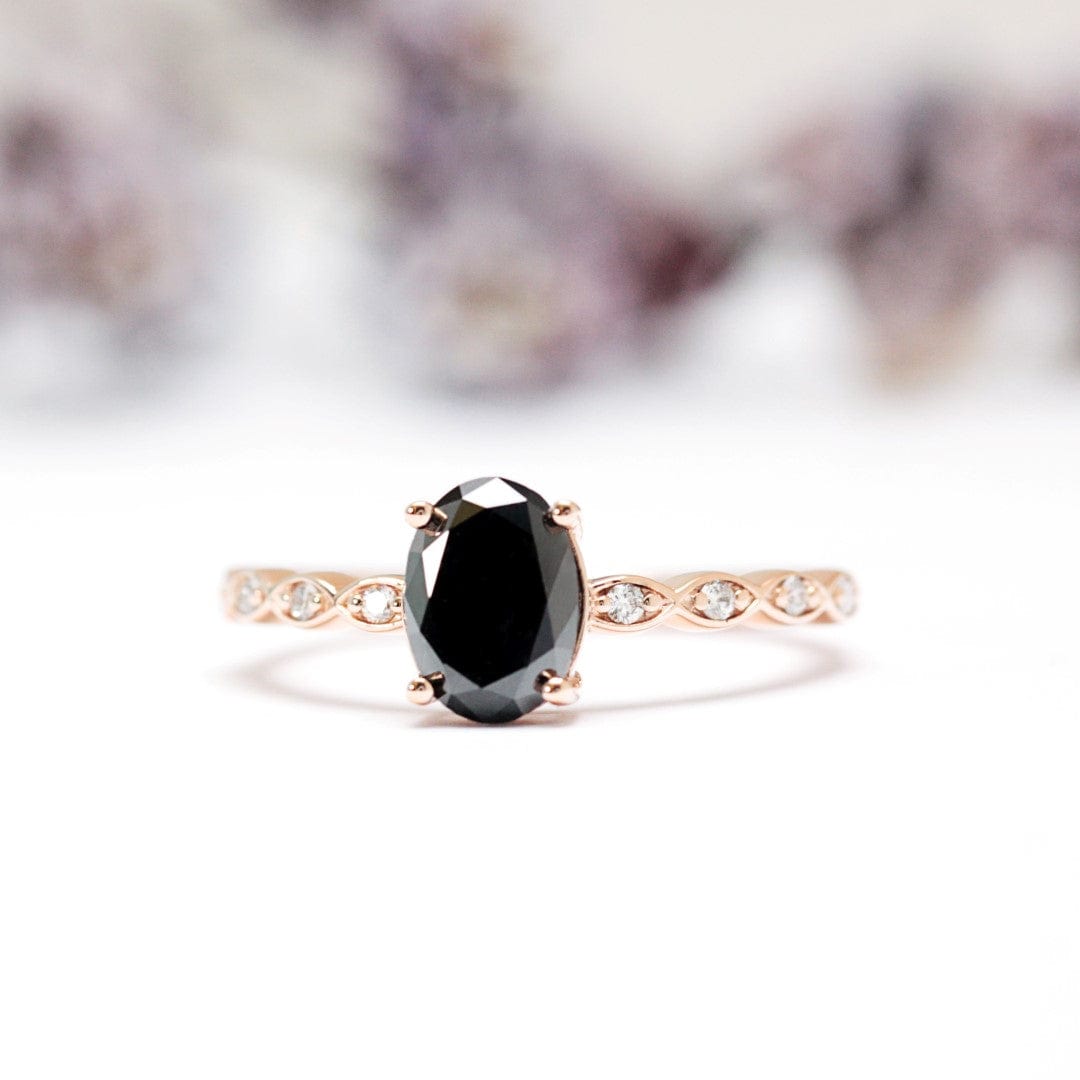 Black Diamond Engagement Ring - Vinny &amp; Charles