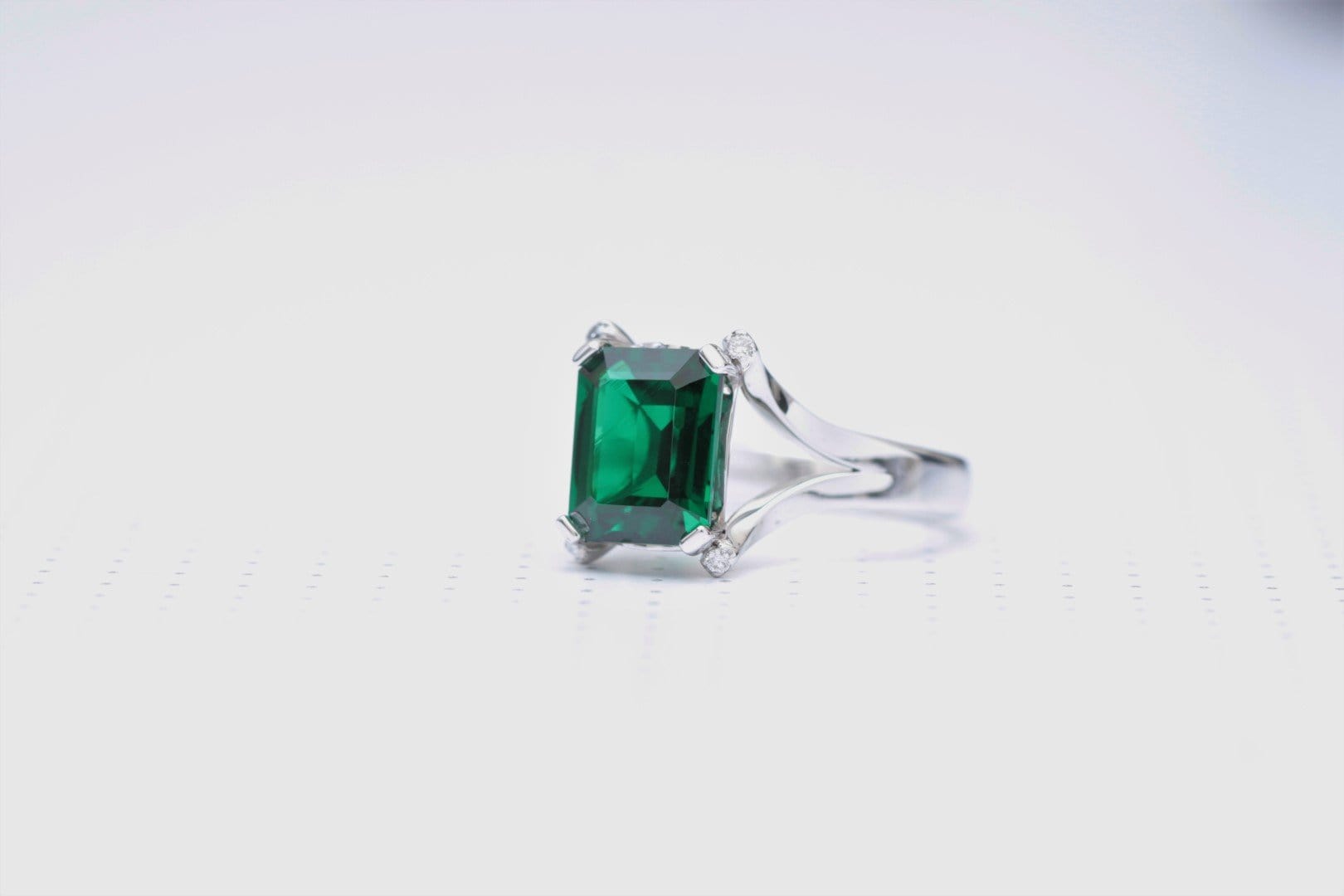 Emerald and Diamond Engagement Ring - Vinny &amp; Charles