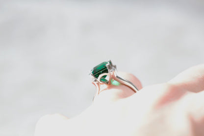 Emerald and Diamond Engagement Ring - Vinny &amp; Charles