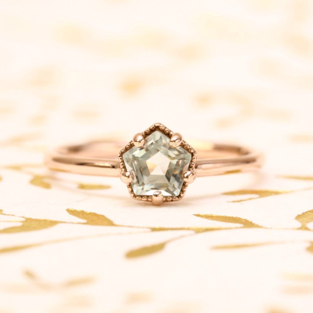 Green amethyst engagement ring - Vinny &amp; Charles