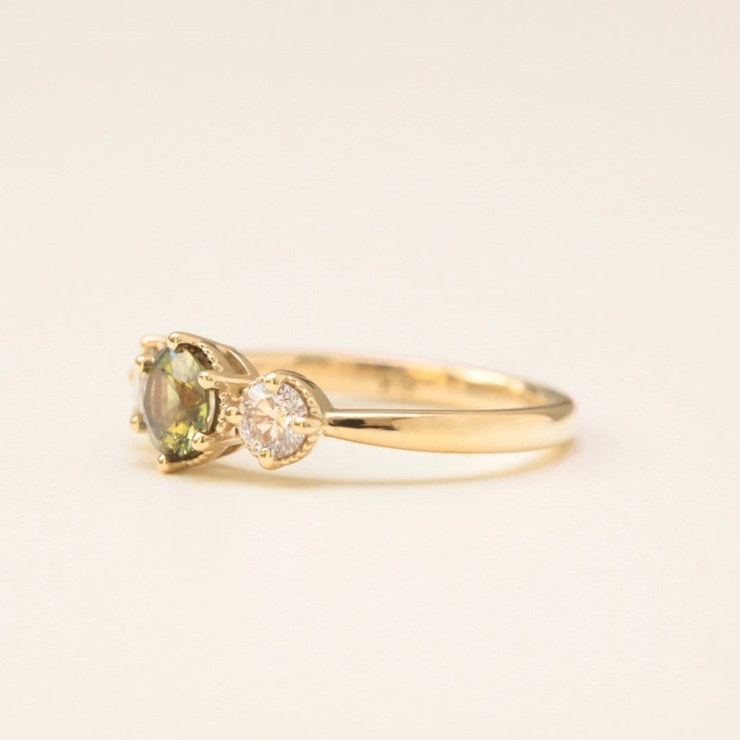 Green Sapphire Engagement Ring - Vinny &amp; Charles