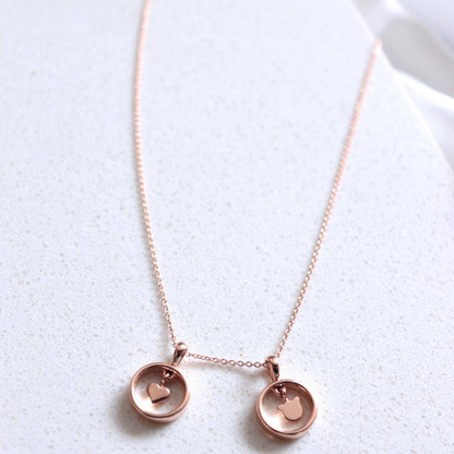 Heart charm necklace in 14k gold - Vinny &amp; Charles