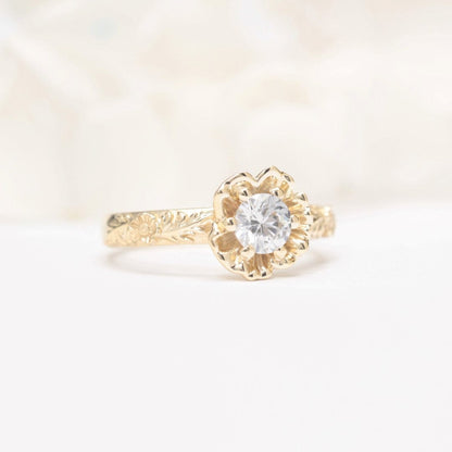 Poppy Flower Engagement Ring - Vinny &amp; Charles