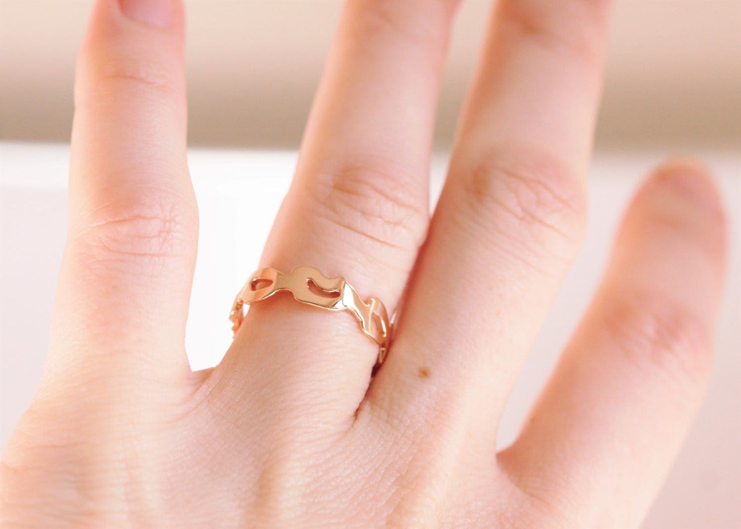 monstera ring Monstera Leaf Wedding Band