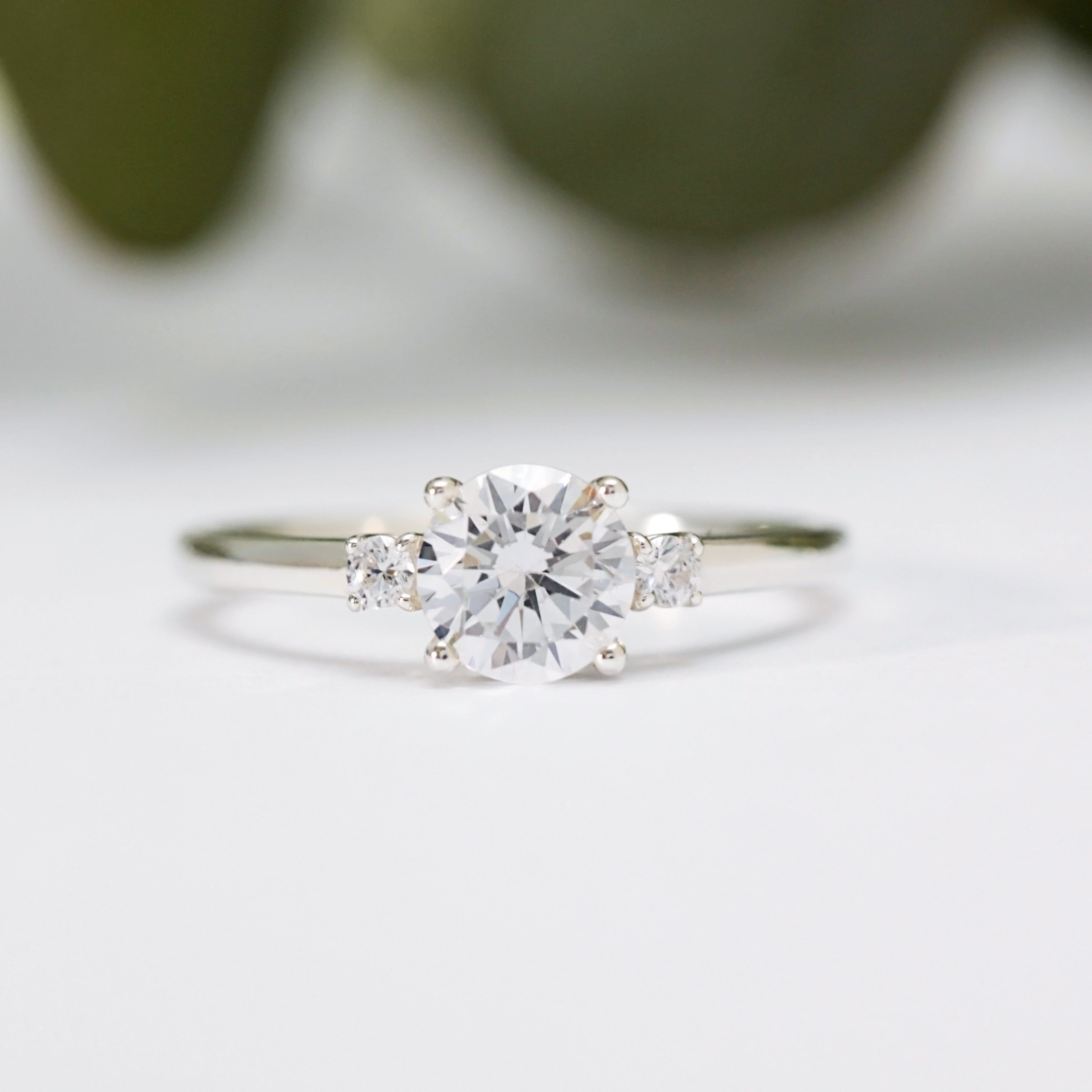 Moissanite trilogy deals ring