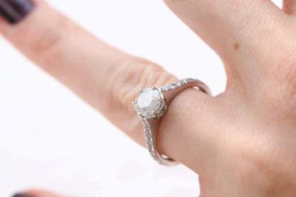 Salt and Pepper Diamond Engagement Ring - Vinny &amp; Charles