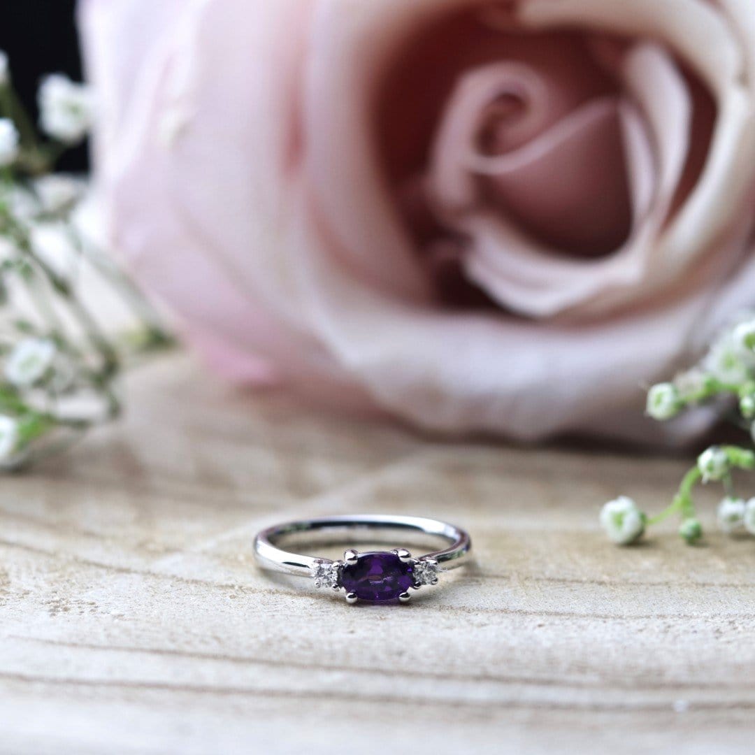 Amethyst Diamond Engagement Ring - Vinny &amp; Charles